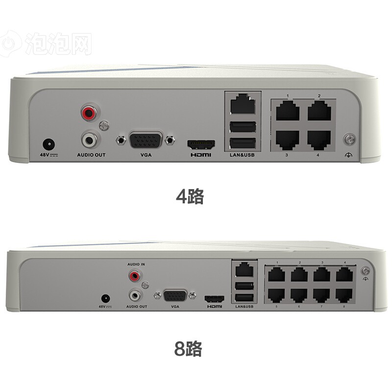 全新海康威视萤石CS-N1P-204 4路POE硬盘录像机POE网络监控主机